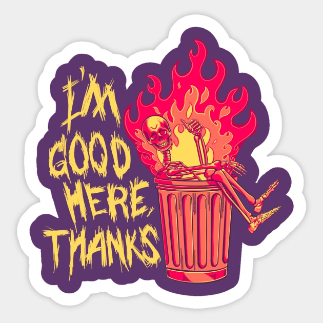 I'm good here thanks Sticker by Rebalien